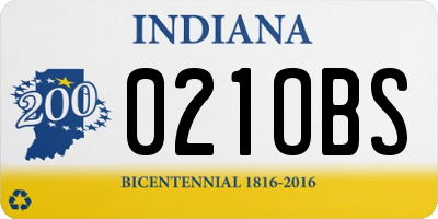 IN license plate 021OBS