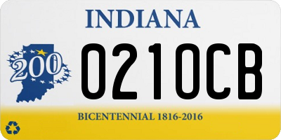 IN license plate 021OCB