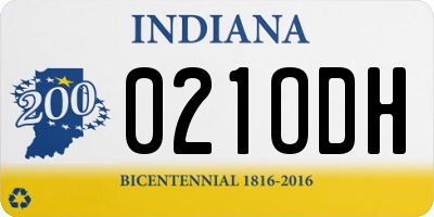 IN license plate 021ODH