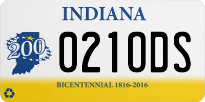 IN license plate 021ODS