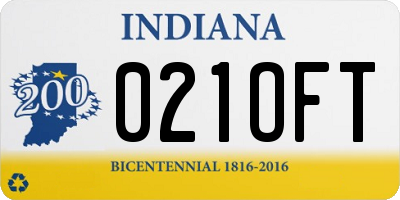 IN license plate 021OFT
