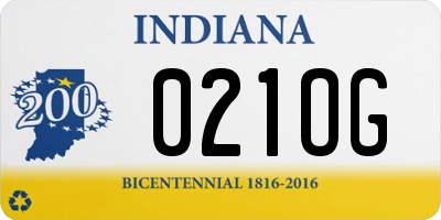 IN license plate 021OG