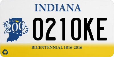 IN license plate 021OKE
