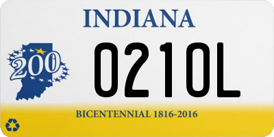 IN license plate 021OL