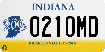 IN license plate 021OMD