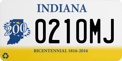 IN license plate 021OMJ