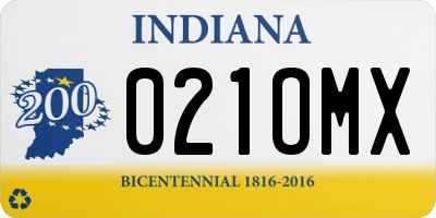 IN license plate 021OMX