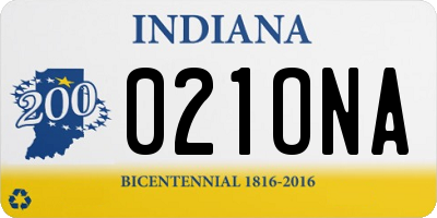 IN license plate 021ONA