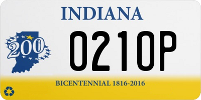 IN license plate 021OP