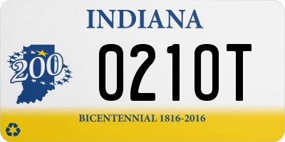 IN license plate 021OT