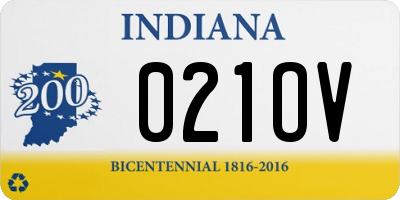 IN license plate 021OV