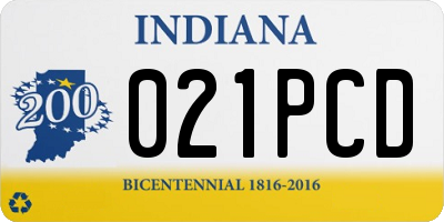 IN license plate 021PCD