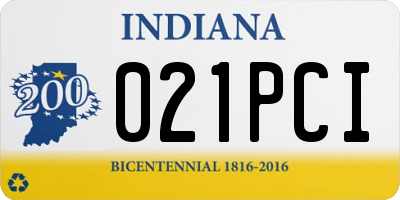 IN license plate 021PCI