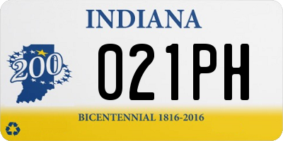 IN license plate 021PH