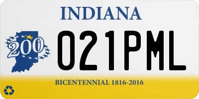 IN license plate 021PML