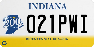IN license plate 021PWI