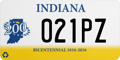 IN license plate 021PZ