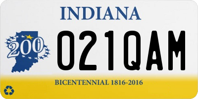 IN license plate 021QAM