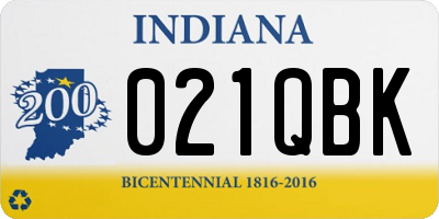 IN license plate 021QBK