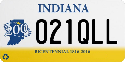 IN license plate 021QLL