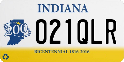 IN license plate 021QLR