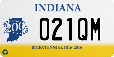 IN license plate 021QM