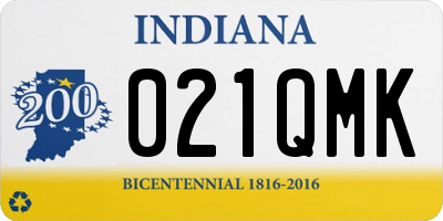 IN license plate 021QMK