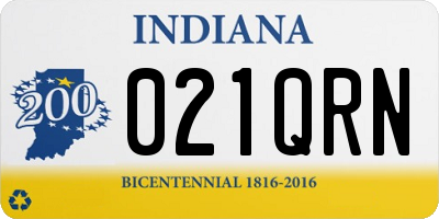 IN license plate 021QRN