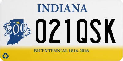 IN license plate 021QSK