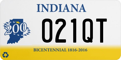 IN license plate 021QT