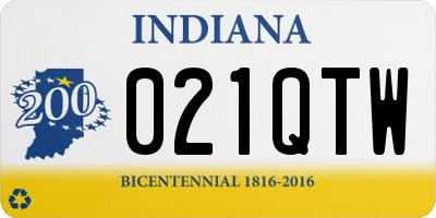 IN license plate 021QTW