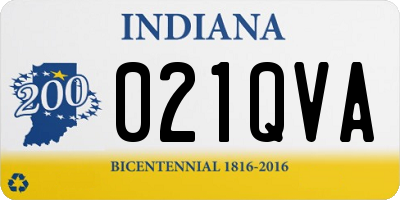 IN license plate 021QVA