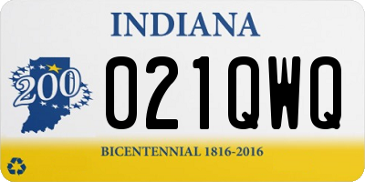 IN license plate 021QWQ