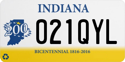 IN license plate 021QYL