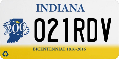 IN license plate 021RDV