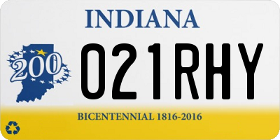 IN license plate 021RHY