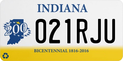 IN license plate 021RJU