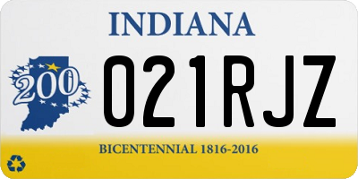 IN license plate 021RJZ