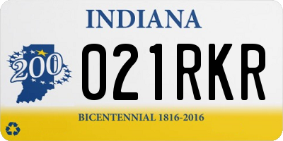 IN license plate 021RKR