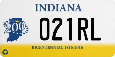 IN license plate 021RL