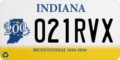 IN license plate 021RVX