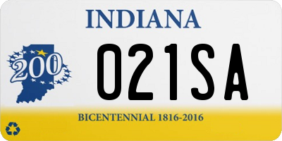 IN license plate 021SA