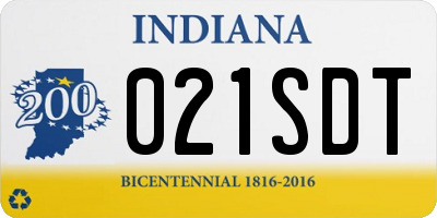 IN license plate 021SDT