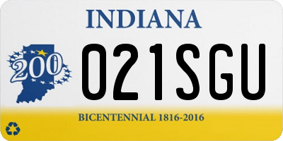 IN license plate 021SGU