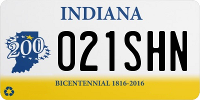 IN license plate 021SHN