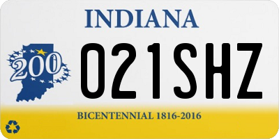 IN license plate 021SHZ
