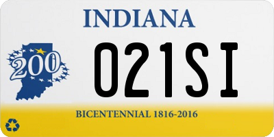 IN license plate 021SI