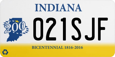 IN license plate 021SJF