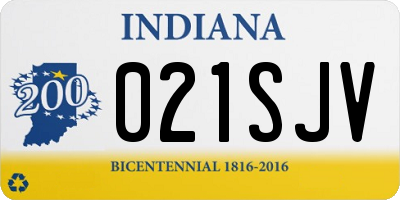 IN license plate 021SJV