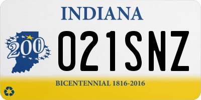 IN license plate 021SNZ